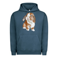 Pigment Midnight Navy cute bunny Urban Hoodie - RanaPortraitStore
