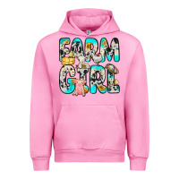 Fuchsia Pink farm girl Urban Hoodie - Zillion Design Studio