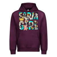 Mauve Wine farm girl Urban Hoodie - Zillion Design Studio