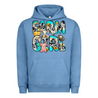 Pigment Pebble Blue farm girl Urban Hoodie - Zillion Design Studio