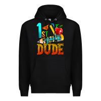 Black 1st grade dude Premium Hoodie - texasbilliewilder