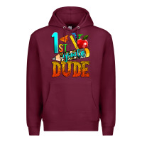 Burgundy 1st grade dude Premium Hoodie - texasbilliewilder