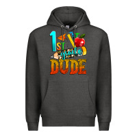 Charcoal Heather 1st grade dude Premium Hoodie - texasbilliewilder