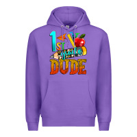 Purple 1st grade dude Premium Hoodie - texasbilliewilder