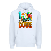 White 1st grade dude Premium Hoodie - texasbilliewilder