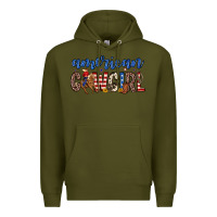 Army Green american cowgirl Premium Hoodie - Zillion Design Studio