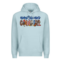 Blue Mist american cowgirl Premium Hoodie - Zillion Design Studio
