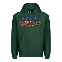 Sports Green american cowgirl Premium Hoodie - Zillion Design Studio