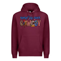 Burgundy American cowboy Premium Hoodie - Zillion Design Studio