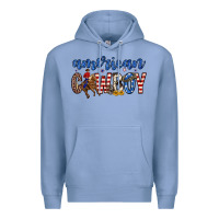 Colony Blue American cowboy Premium Hoodie - Zillion Design Studio