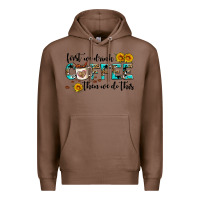 Chestnut first we drink coffee then we do this Premium Hoodie - AdoDesignShop