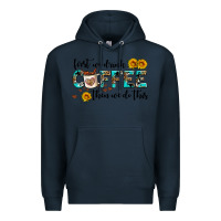 Navy first we drink coffee then we do this Premium Hoodie - AdoDesignShop