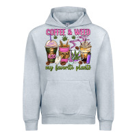 Heather Grey coffee and weed my favorite plants Urban Hoodie - Zillion Design Studio