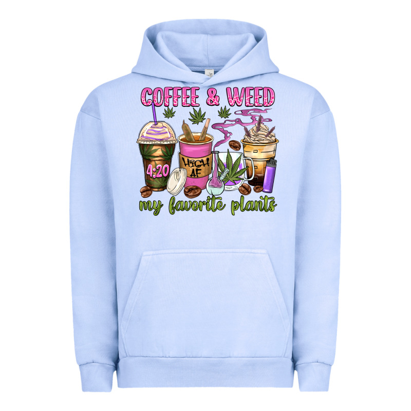 Coffee And Weed My Favorite Plants Urban Hoodie by Zillion Design Studio | Teevron