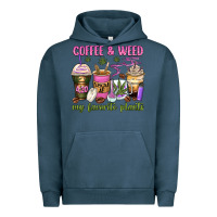 Pigment Midnight Navy coffee and weed my favorite plants Urban Hoodie - Zillion Design Studio