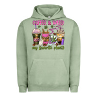 Pigment Oil Green coffee and weed my favorite plants Urban Hoodie - Zillion Design Studio