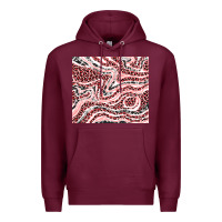 Burgundy pinky leopard and cowhide valentine's day Premium Hoodie - RanaPortraitStore