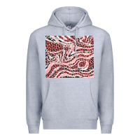 Heather Grey pinky leopard and cowhide valentine's day Premium Hoodie - RanaPortraitStore