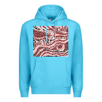 Ocean Blue pinky leopard and cowhide valentine's day Premium Hoodie - RanaPortraitStore
