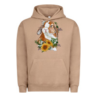 Pigment Burro bunny with sunflowers Urban Hoodie - RanaPortraitStore