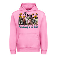 Fuchsia Pink boy mom from son up to son down Urban Hoodie - Zillion Design Studio