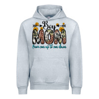 Heather Grey boy mom from son up to son down Urban Hoodie - Zillion Design Studio