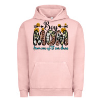 Pigment Salmon boy mom from son up to son down Urban Hoodie - Zillion Design Studio