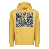 Antique Gold pink and turquoise cowhide and leopard Premium Hoodie - RanaPortraitStore