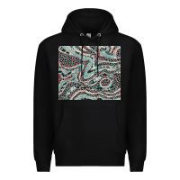 Black pink and turquoise cowhide and leopard Premium Hoodie - RanaPortraitStore