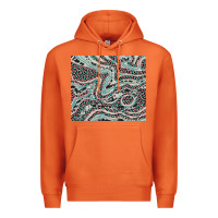 Carrot pink and turquoise cowhide and leopard Premium Hoodie - RanaPortraitStore