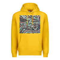 Lemon pink and turquoise cowhide and leopard Premium Hoodie - RanaPortraitStore