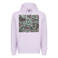 Lilac pink and turquoise cowhide and leopard Premium Hoodie - RanaPortraitStore