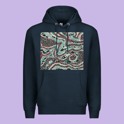 Pink And Turquoise Cowhide And Leopard Premium Hoodie Designed By Ranaportraitstore
