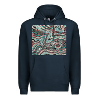 Navy pink and turquoise cowhide and leopard Premium Hoodie - RanaPortraitStore
