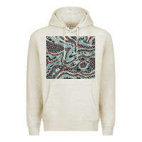 Oatmeal Heather pink and turquoise cowhide and leopard Premium Hoodie - RanaPortraitStore