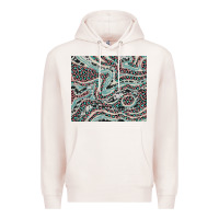 Pale Pink pink and turquoise cowhide and leopard Premium Hoodie - RanaPortraitStore