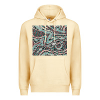 Pina Colada pink and turquoise cowhide and leopard Premium Hoodie - RanaPortraitStore