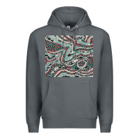 Rock pink and turquoise cowhide and leopard Premium Hoodie - RanaPortraitStore
