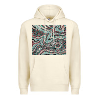 Sandshell pink and turquoise cowhide and leopard Premium Hoodie - RanaPortraitStore