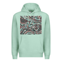 Seafoam pink and turquoise cowhide and leopard Premium Hoodie - RanaPortraitStore