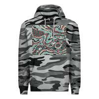 Slate Camo pink and turquoise cowhide and leopard Premium Hoodie - RanaPortraitStore