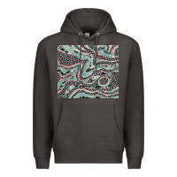 Smoke pink and turquoise cowhide and leopard Premium Hoodie - RanaPortraitStore