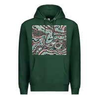 Sports Green pink and turquoise cowhide and leopard Premium Hoodie - RanaPortraitStore