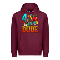 Burgundy 4th grade dude Premium Hoodie - texasbilliewilder