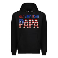 Black all American papa Premium Hoodie - Zillion Design Studio