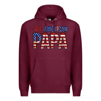 Burgundy all American papa Premium Hoodie - Zillion Design Studio