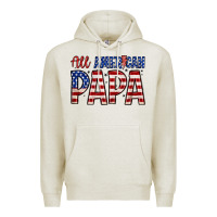 Oatmeal Heather all American papa Premium Hoodie - Zillion Design Studio