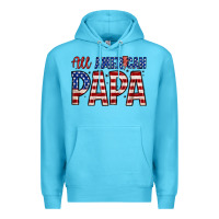 Ocean Blue all American papa Premium Hoodie - Zillion Design Studio