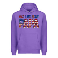 Purple all American papa Premium Hoodie - Zillion Design Studio