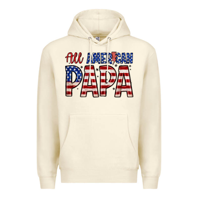 All American Papa Premium Hoodie by Zillion Design Studio | Teevron